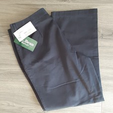 New LL Bean Bayside Twill Pants 14 Pet Navy Blue Classic Fit Straight Leg