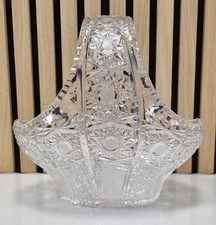 Bleikristall Korb - Henkelschale - Böhmisch, Sternschliff - Bohemia Crystal 25cm