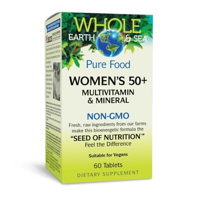 Natural Factors Whole Earth & Sea Women's 50+ Multivitamin & Mineral  Daily
