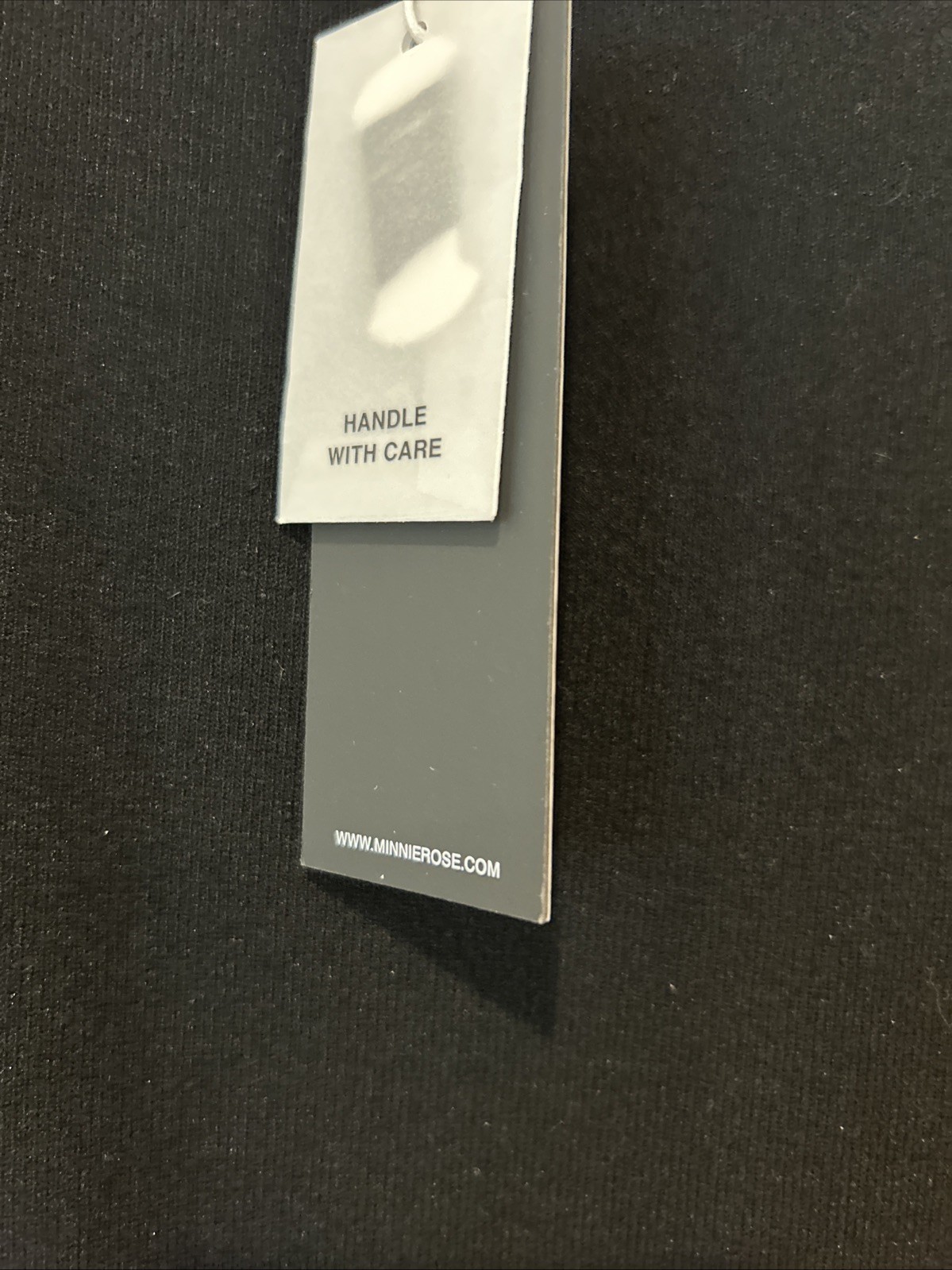 Minnie Rose Black Scalloped Neck Sleeveless Knit Dress Size M