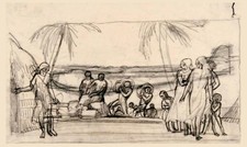 Study for Washington Post Office Mural Puerto Rico by Rockwell Kent &ndash; 1937 Print