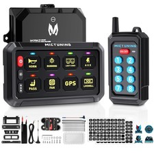 RGB 8 Gang Switch Panel 12v 24v Wireless Remote Control Circuit Relay System Kit