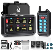 RGB 8 Gang Switch Panel 12v 24v Wireless Remote Control Circuit Relay System Kit