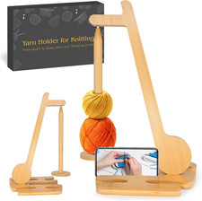 Wooden Magnetic Yarn Holder Spinner - Ideal Gift for Crochet and Music Lovers