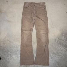 Vintage 1980 Levis 517 Corduroy Pants Tan White Tab Bootcut 30x34 Made in USA