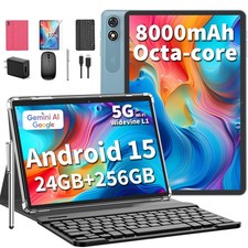 10 inch Android 15 Tablet, 2026 Tablet with Keyboard, 24GB 256GB 2TB Expand, ...