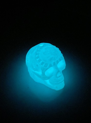 #ad GLOW LOUD Aztec Mayan Death Whistle Skull With Lanyard Loop Made In USA $10.99