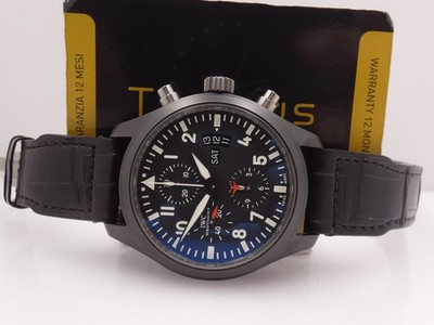 CHRONO IWC PILOT TOP GUN DAY-DATE IW3789 + PAPIERE 2013 AUTOMATIK KERAMIK UHR