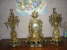 PENDULE GARNITURE DE CHEMINEE EN BRONZE