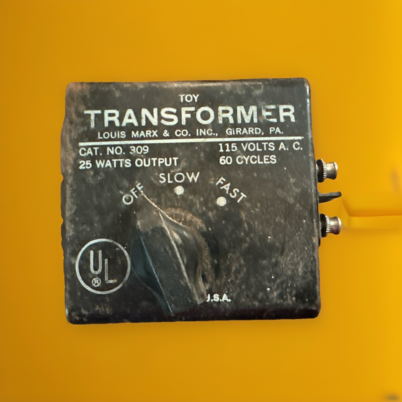 Vintage Marx Toy Train Hobby Transformer Made In USA No 309 25 Watt 115 ...