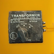Vintage Marx Toy Train Hobby Transformer Made In USA No 309 25 Watt 115 Volt AC
