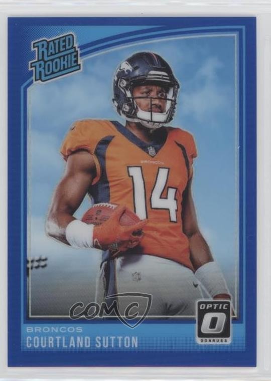 2018 Donruss Optic Rated Blue Prizm 115/149 Courtland Sutton #162 Rookie RC 16wm