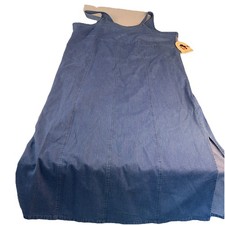 Cherokee Denim Jumper Dress Women’s Plus Size 24W Indigo Blue NWT Sleeveless