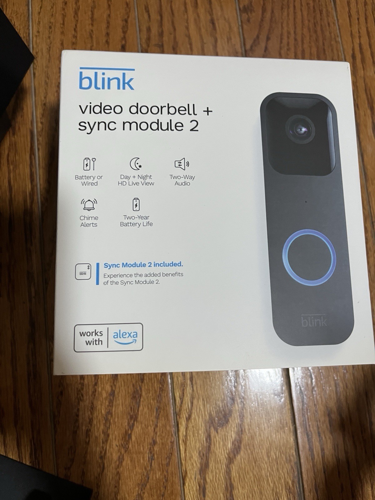 Used Blink Video Doorbell Sync Module 2 with Mount - Refurbished-image