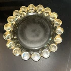 Vintage Anchor Hocking Boopie Bubble Glass Ashtray/Trinket Dish MCM Yellow
