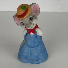 Jasco Vintage Porcelain Critter Bell Mouse No Tag Cute Collectible
