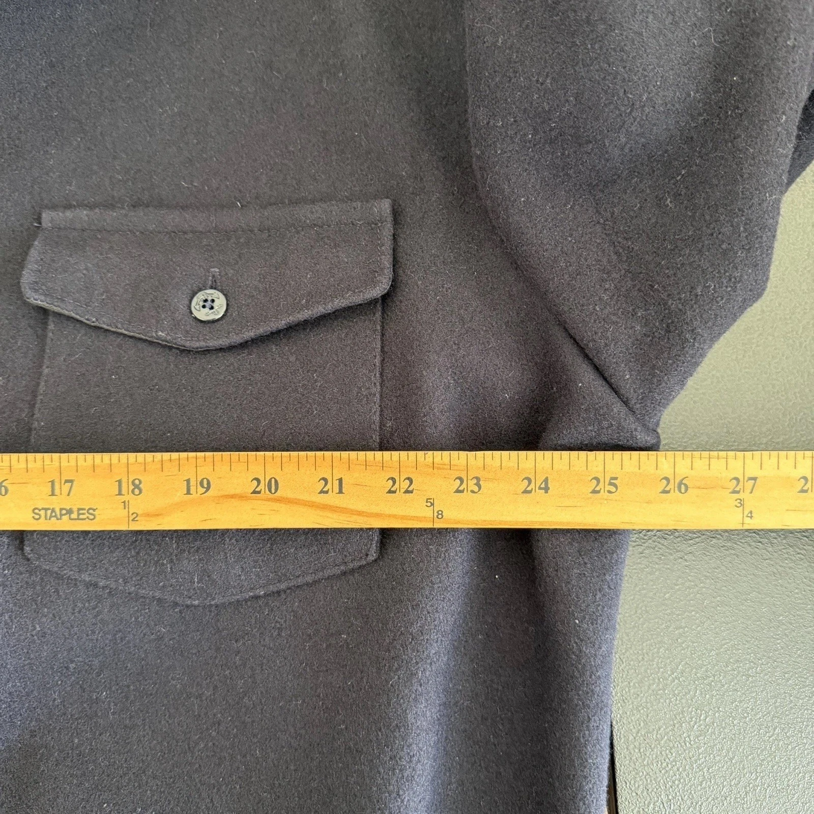 VTG Codet Wool Jacket Mens L Navy Blue Button Up Shirt Jacket Workwear USA image 14
