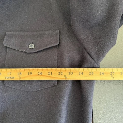 VTG Codet Wool Jacket Mens L Navy Blue Button Up Shirt Jacket Workwear USA image 14