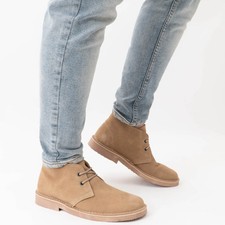 Roamers M400 ROUND TOE Unisex Adults Casual Lace-Up Desert Boots Boots-Stone
