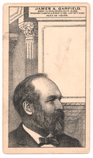 1880s James A Garfield Card H602 USA Presidents American History Victorian Card