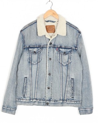 LEVI S PREMIUM Big E Sherpa Lined Trucker Jacket Men Size L