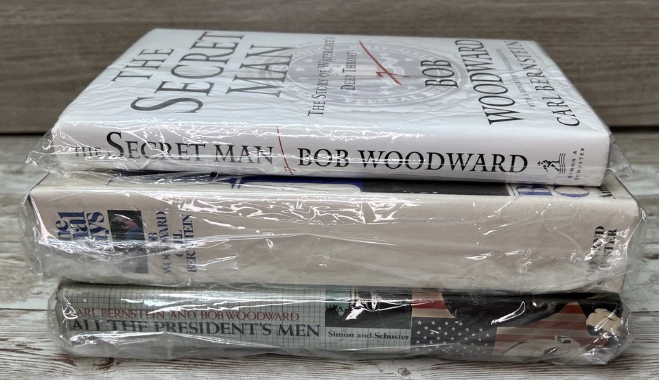 RARE! 3 SIGNED HC Books Bob Woodward & Carl Bernstein All the Presidents Men 1st - Image 2 of 4