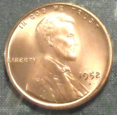 1952 S Wheat Cent BU FuLL RED BRILLIANT UNCIRCULATED San Francisco MOST BU DATES