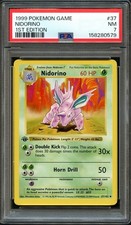 Pokemon Card 1st Edition NIDORINO Shadowless Base 1999 PSA 7 NM