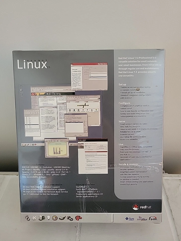 RED HAT Linux 7.3 Operating System The Linux Professional Brand New SEALED - Image 2 of 4