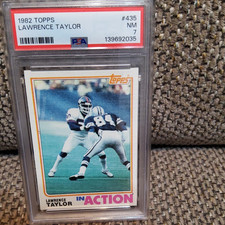 Topps 1982 In Action Lawrence Taylor #435 PSA 7 RC New York Giants NFL