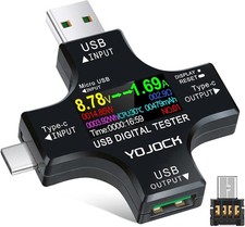2in1 USB C Tester Strom Spannung Power Kapazität Messgerät