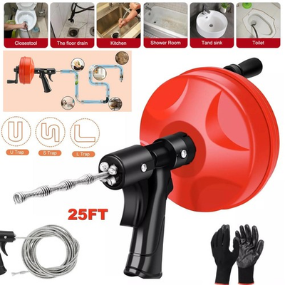 #ad #ad Drain Auger 25Ft Plumbing Snake Drain Clog Remover Tools for Sink amp; Drain $28.98