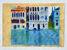 Claude Monet (Handmade) Drawing on antique paper Signed and Sealed.