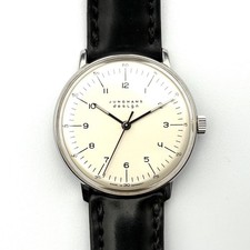 Orologio Uomo Junghans Max Bill Automatico 027/3701.00 Quadrante Argento Cinturino Pelle