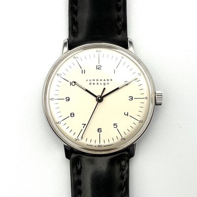 Junghans Max Bill Automatic Men s Watch 027/3701.00 Silver Dial Leather Strap