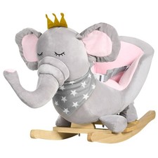 HOMCOM Baby Rocking Horse Elephant Rocking Chair Rocker Toy, for 18-36 Months