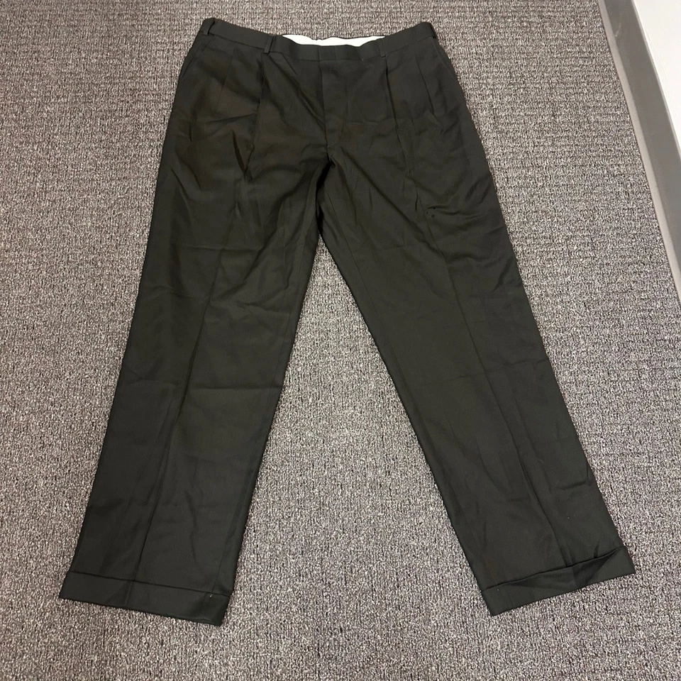 Pantalones de vestir plisados de lana de ajuste tradicional Lands End para hombre talla 42 pantalones pantalones Foto 2 de 4