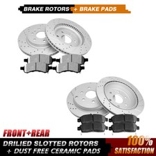 Front & Rear Rotors + Brake Pads for Chevrolet Traverse GMC Acadia Buick Enclave