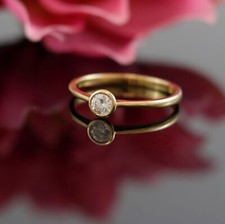 Solitär Brillant Ring in 750er / 18 Karat Gelb Gold Wert 1.300 € XXYY