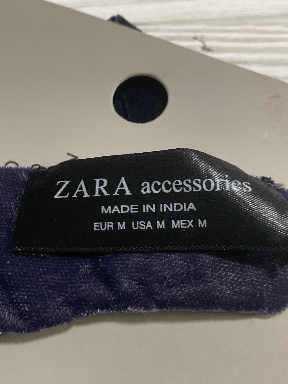 NWT Zara Accessories Collection Collar Necklace Gold Embroidered Navy Velvet eBay