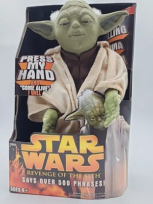 Star Wars REVENGE OF THE SITH Interactive Storytelling YODA 500+ Phrases 2005