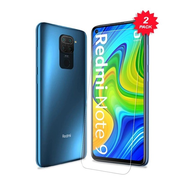 2X Panzer Folie Xiaomi Redmi Note 9 Displayschutzfolie Schutzglas Echt Glas 9H-image