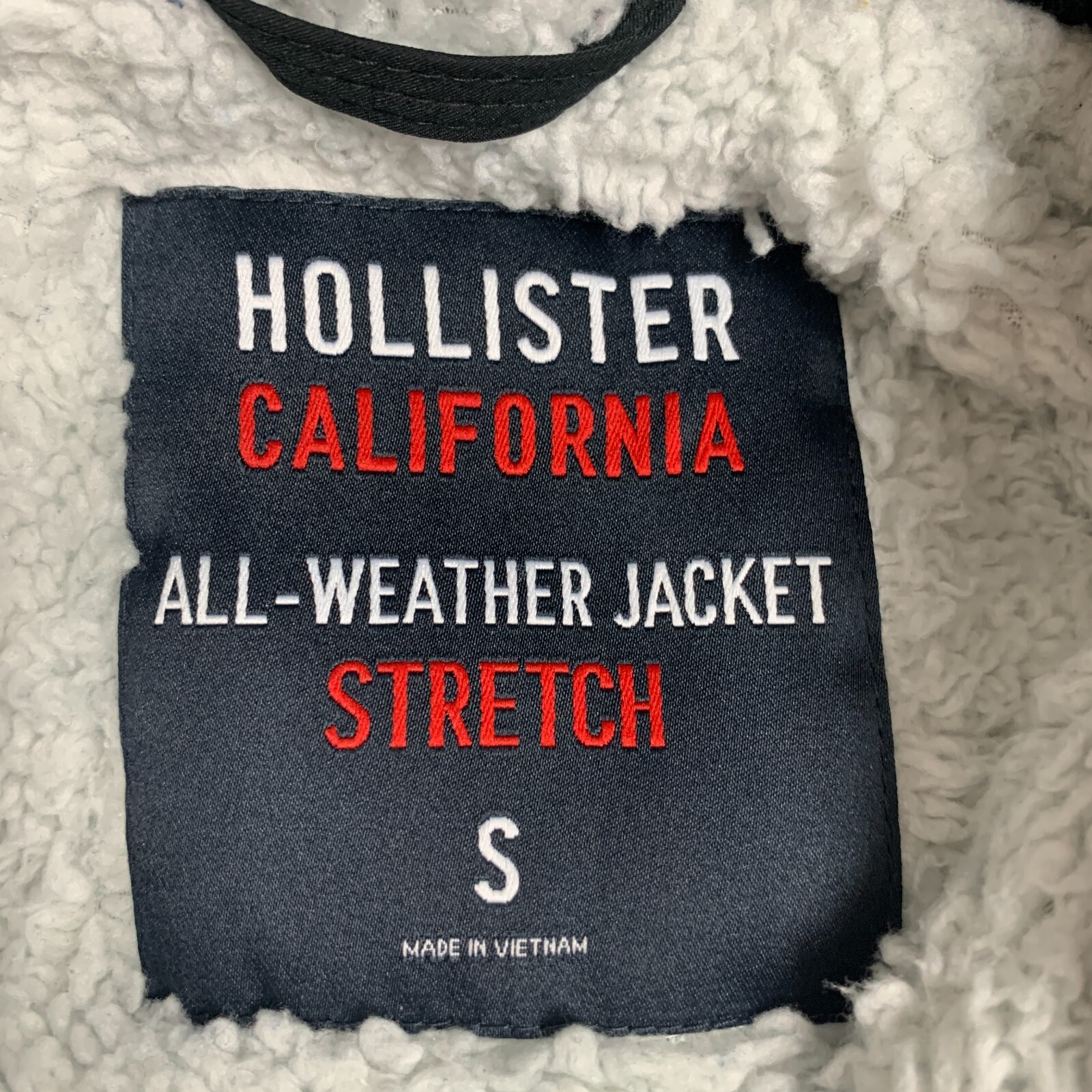 Hollister Sherpa Jacket Womens S All Weather Stretch Hooded Winter