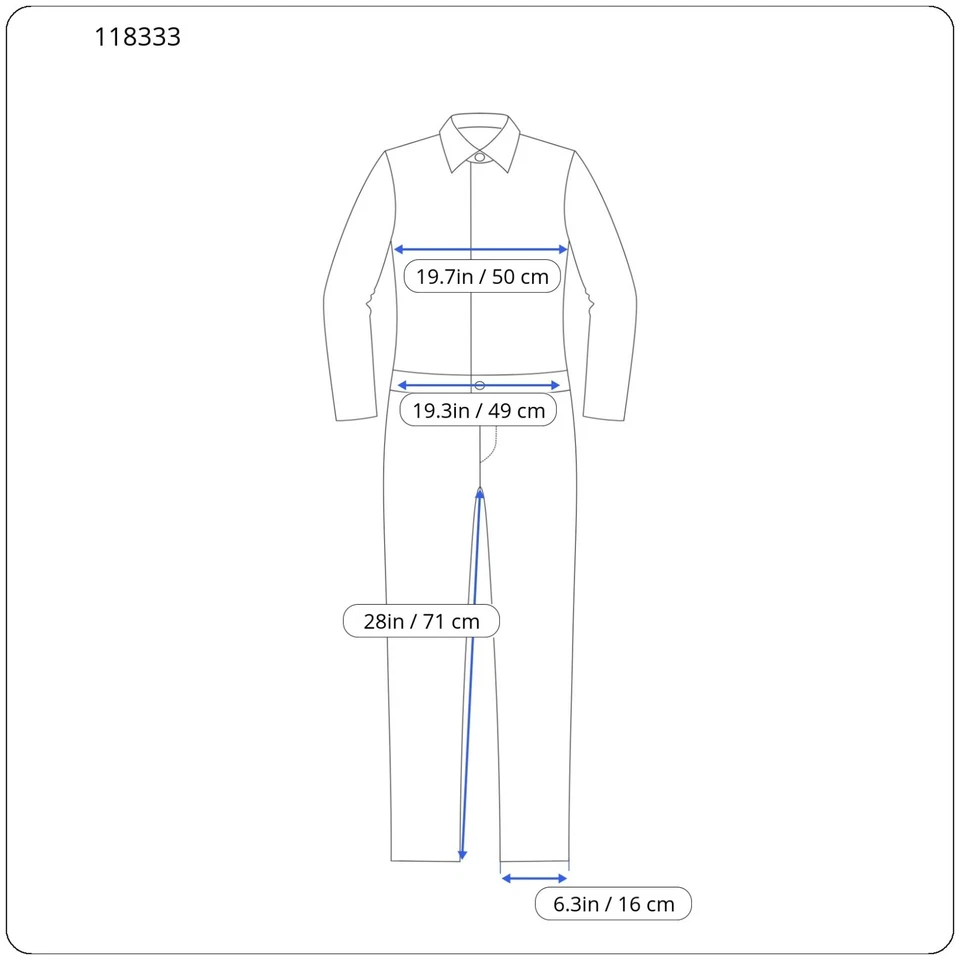 Cop Copine Saez Overall Damen (Eu) 40 Neu Polohemd Verstellbare Taille Blau - Bild 3 von 4