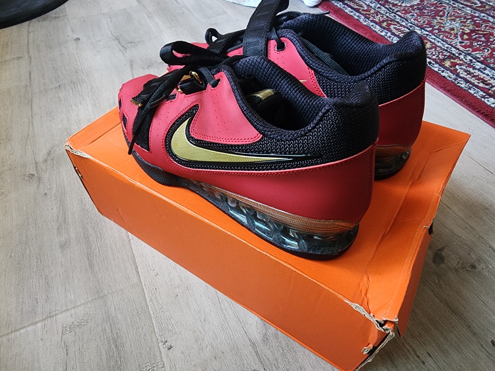 Size 11 - Nike Romaleos 2 Varsity Red/Gold (Extremely Lightly Used) image 4