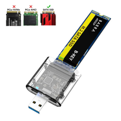 High-speed M2 SSD Case M.2 to USB3.0 Gen 1 5Gbps SSD Enclosure for SATA M.2 NGFF