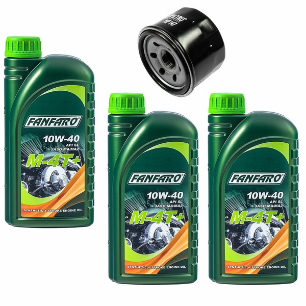ÖLfilter HF147 MotoröL Set 10W40 3 Liter FüR Yamaha Fzs 600 Fazer Sn Xvs 1300-image