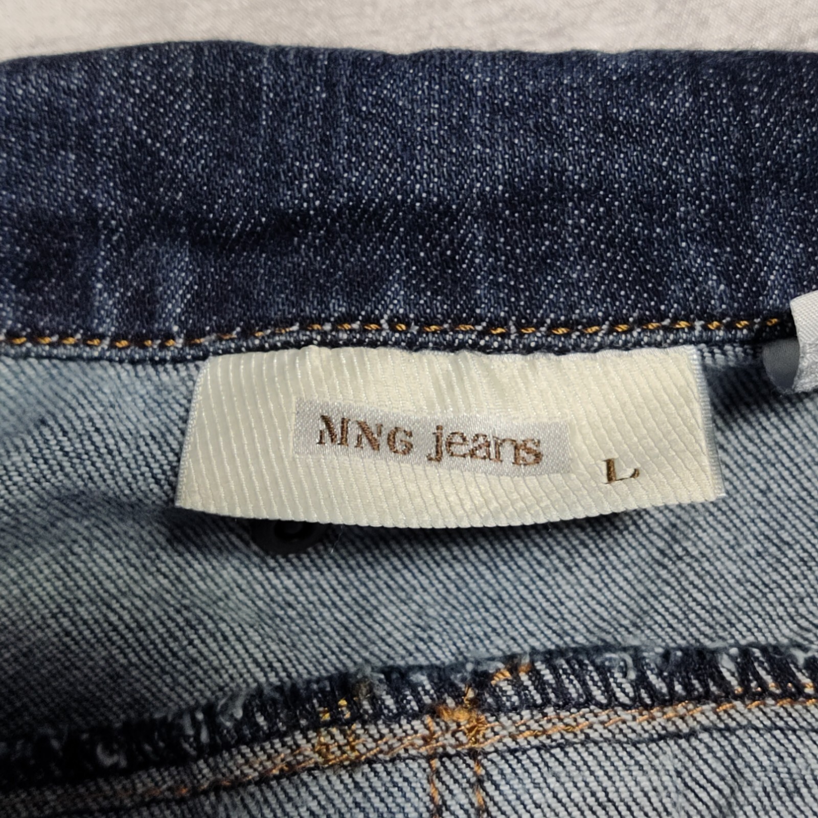 MANGO MNG JEANS Juniors Large Dark Wash Cropped Stretch Denim Jean Jacket thumbnail 7