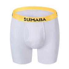 ZONBAILON Men's Long Boxer - Anti-Wear Leg, Bamboo Fiber Breathable Sport