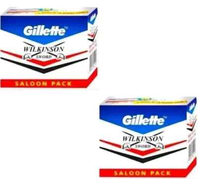 100 x Gillette Wilkinson sword razor blades double edge shaving safety razor2x50